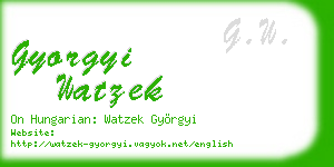 gyorgyi watzek business card